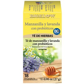 Bigelow Tea – Té de Manzanilla y Lavanda con Probióticos, 3 Pack, Infusión Herbal Sin Cafeína, Caja con 18 Bolsitas Envueltas Individualmente, 54 bolsitas de té en total, Producto Kosher