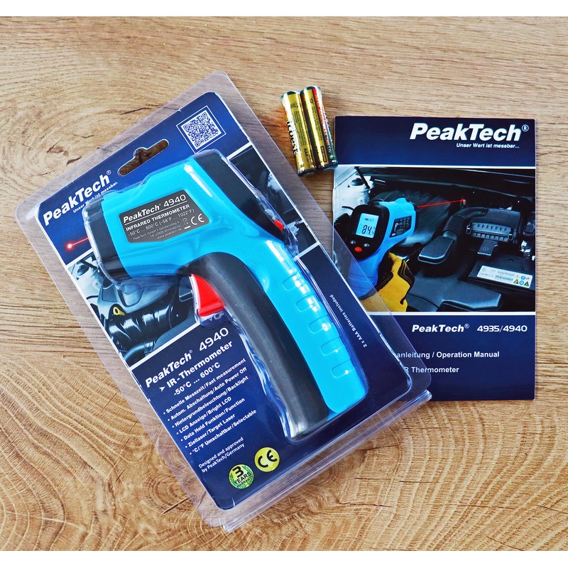 PeakTech 4940 Infrared Thermometer / Pyrometer with Laser, -50°C to