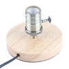 E26/E27 Table Lamp Holder Household Retro Wooden Lamp Base with