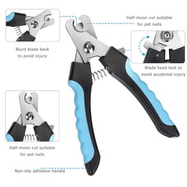 Small Dog Nail Clippers, Cat Nail Clippers, Suitable for Rabbits, Birds, Etc, Blue.