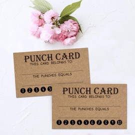 50 Rewards Punch Cards - Incentive Cards for Kids, Students, Teachers, Business & Classroom Rewards