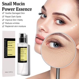 Schneckenmucin-Feuchtigkeitspflege + Gesichtsserum - Gesichtsfeuchtigkeitscreme Frauen - Schneckenschleim Essenz für Hautpflege Set - Anti Falten Gesichtscreme Serum Verbesserung der Hautelastizität