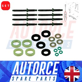 Injector Seal Washer Oring Kit For FIAT Scudo For VOLVO S40 V50 C30 189173, 1981 85, 198299,1609848280 - AUTORCE