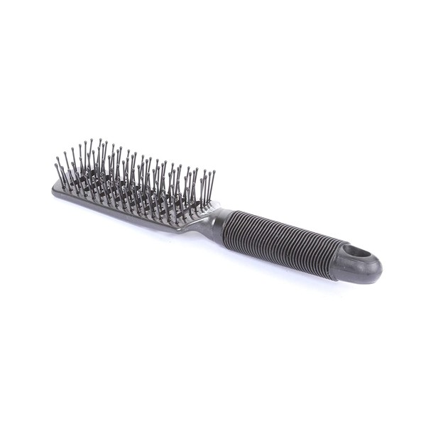 Bass Brushes | Style & Detangle Hair Brush  |  Professional Grade Nylon Pin  |  Acrylic Handle  |  8 Row Vented Style  |  Smoke Finish  |  Model 702  - SMK