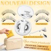QUEWEL Magnetic Eyelashes Natural Look, Portable Magnetic Eyelashes with Applicator,
