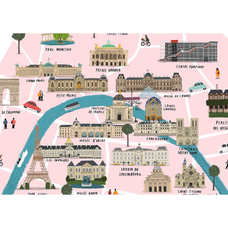 Alex Foster Illustration The Paris map
