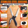 Cutting Board Scissors - 2 In 1 Kitchen Scissors with