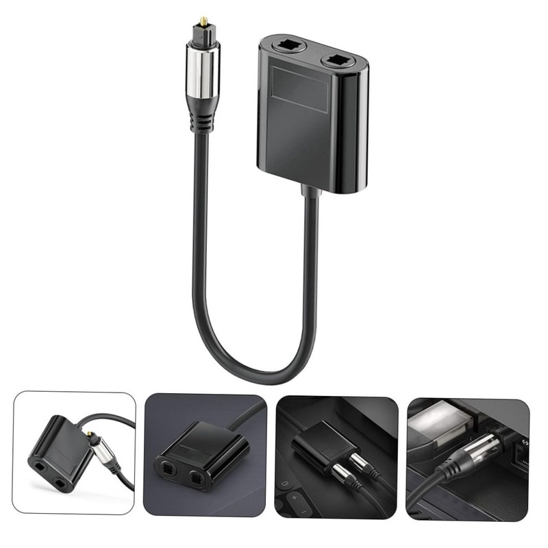 TEHAUX Optical Audio Splitter Connector Out Fiber Splitter for Home
