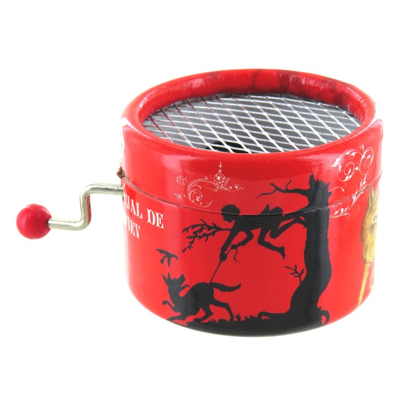 Round Hand-cranked Musical Box/Music Box Made of Reinforced Cardboard -