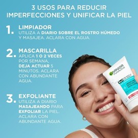 Garnier PureActive 3 en 1 Anti-Imperfecciones con Arcilla, 150ml                                                                                      
