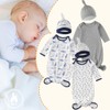 ikasus Baby Swaddle Sleep Sack with Hat Set, 3 Pack