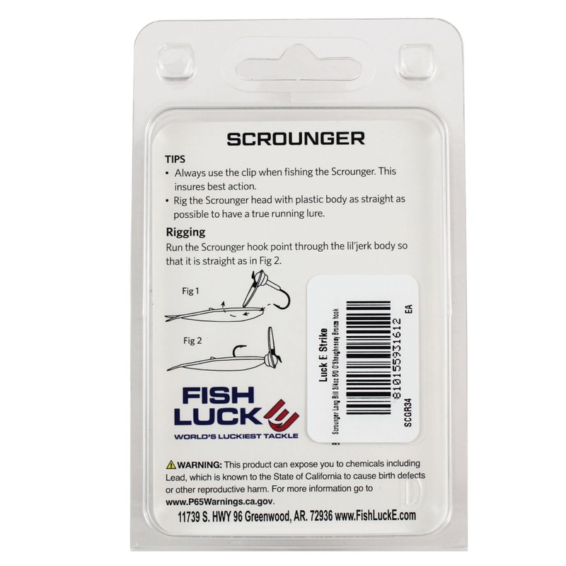 Luck E Strike Original Scrounger Jig Head (3/4 Ounce Long