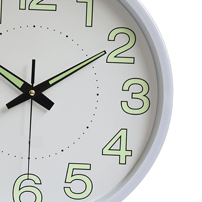 12 Inch Luminous Wall Clock Minimalist Round Quartz Clock for