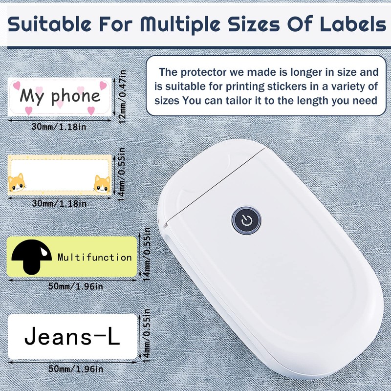 Zonon 500 Pcs Clear Labels Label Protector Clear Stickers Wafer