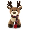 Plush Reindeer Stuffed Animal - Holiday Deer Characters with Antlers