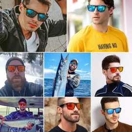 LEDING&BEST Sunglasses Polarized for Men Women Cool Fishing Driving Hiking Lightweight Sports Style sun glasses UV Protection