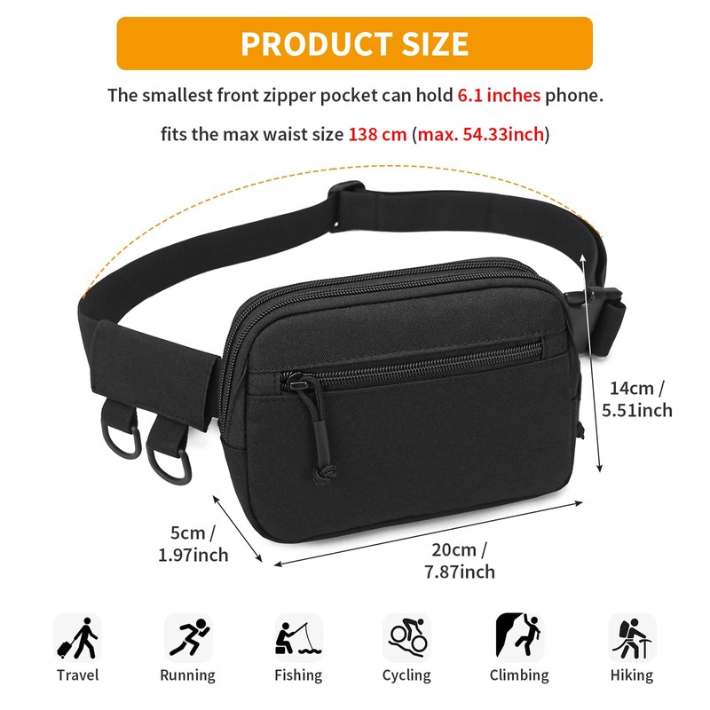 Huntvp Bumbag Fanny Pack Small Waist Belt Bag for Ladies