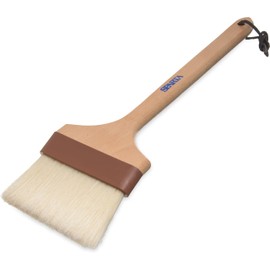 Carlisle 4037100 Sparta Pastry Brush with Wide Boar Bristles, Hardwood Handle, 4"