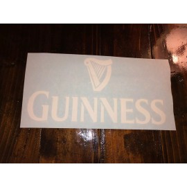 Guinness Stout Vinyl Sticker Decal 12” Gloss White Beer Drink Bar Harp