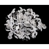 HONBAY 100pcs Clear Plastic Head Twist Pins Upholstery Pin for