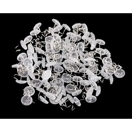 HONBAY 100pcs Clear Plastic Head Twist Pins Upholstery Pin for Slipcovers and Bedskirts