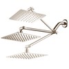 HotelSpa Giant 10" Stainless Steel Rainfall Square Showerhead with 11