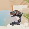 Chameleon Statue Sculpture Resin Chameleon Wild Animal Figurine Ornament for