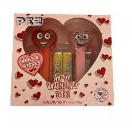 PEZ Happy Valentine's Day Hugs And Kisses Dispensers With Candy Gift Set BB 2027