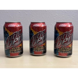 Mountain Dew New Limited Edition Mountain Dew Game Warcraft Fuel Citrus Cherry 3 Cans 12oz