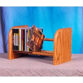 Dowel CD Rack w 1 Row (Honey Oak)