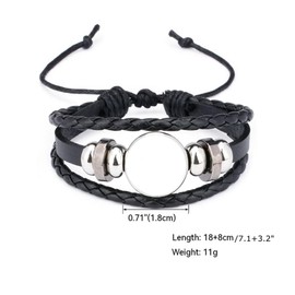 vmcoatdu Eritrea Eritrean National Flags Bangle Retro Alloy Leather Bracelet for National Flag Braided Rope Bracelet Bangle (Eritrea)