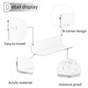 Sezanrpt 12 Inches Clear Wall Shelves, Moisture-Proof, Acrylic Bathroom Wall