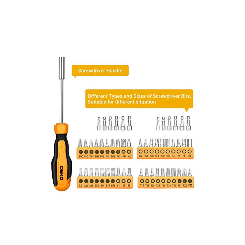DEKOPRO 192 Piece Mechanics Tool Set Socket Wrench Set, Plastic