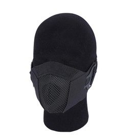 DMGEAR Airsoft Mesh Mask,Half Face Mask,Comfortable Adjustable Tactical Lower Face Protective Mask for Outdoor (BK)