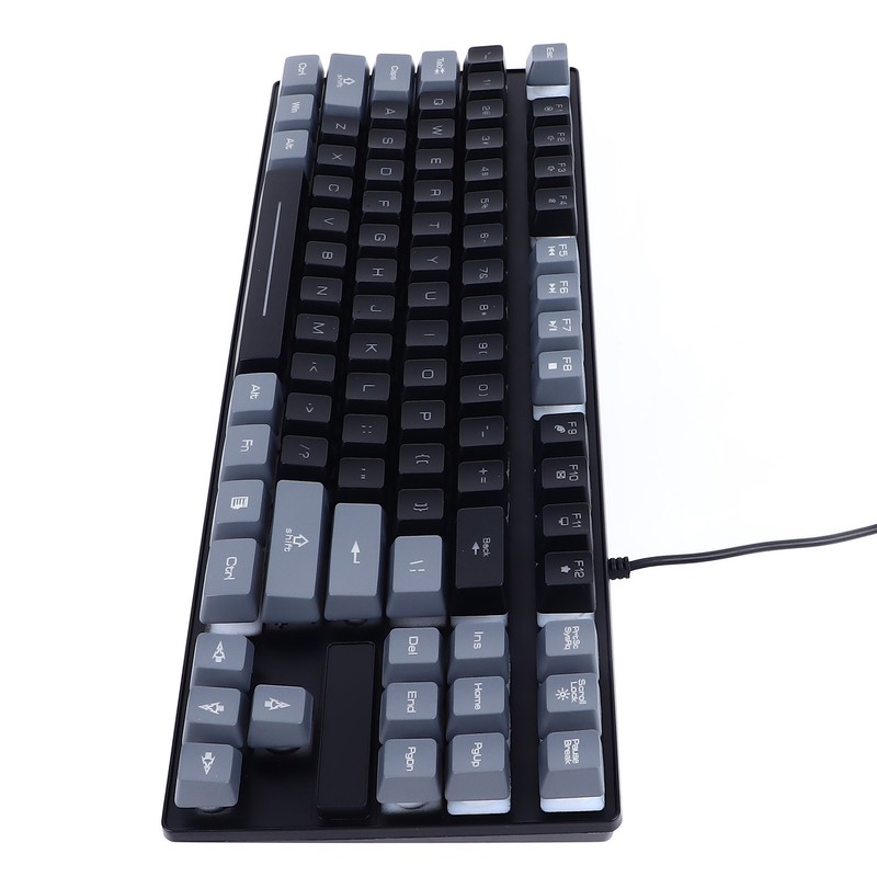 Gaming Keyboard USB 87 Keys RGB Backlit Floating Keycaps Contrast