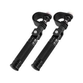 X AUTOHAUX 1 Pair 360 Degrees Foot Pegs for Motorcycle 25mm 32mm Black