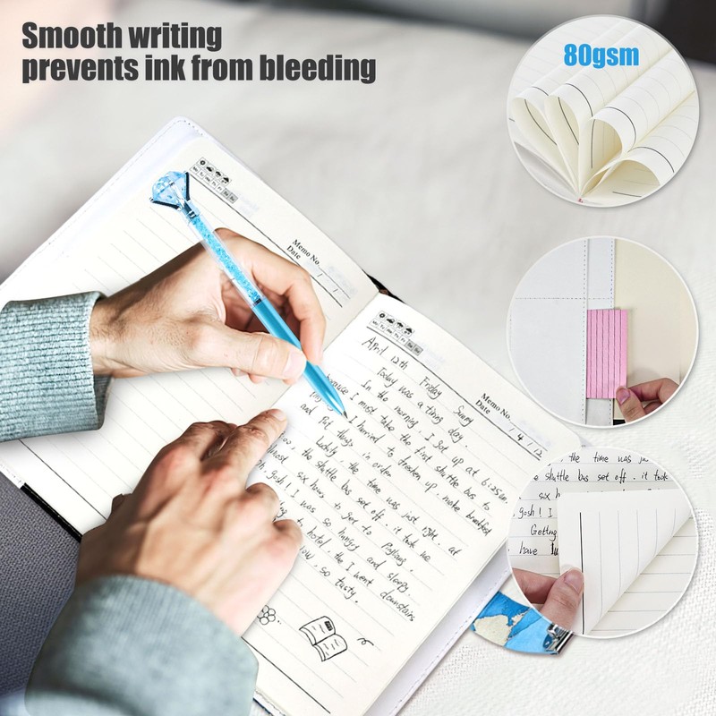 Koogel Diary with Lock for Girls Ages 8-12, A5 Journal