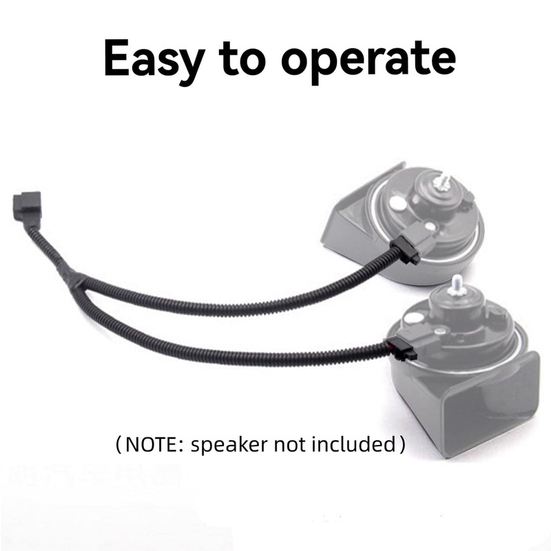Flojeausy Car Horn 1 to 2 Adapter Connector Wiring Harness