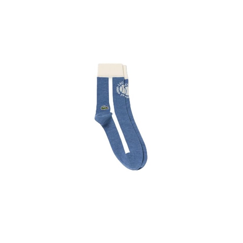 Lacoste Men's Tennis Ball Jacquard Socks, blue