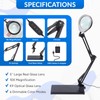YOCTOSUN 10X Magnifying Glass Lamp with 6 Color Modes Stepless