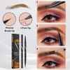 Pack of 2 Eyebrow Pencil and Eyebrow Brush, 2-in-1 Dual-Ended