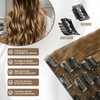 Extensiones de Cabello Natural Ondulado, 6 piezas, Extensiones de Cabello