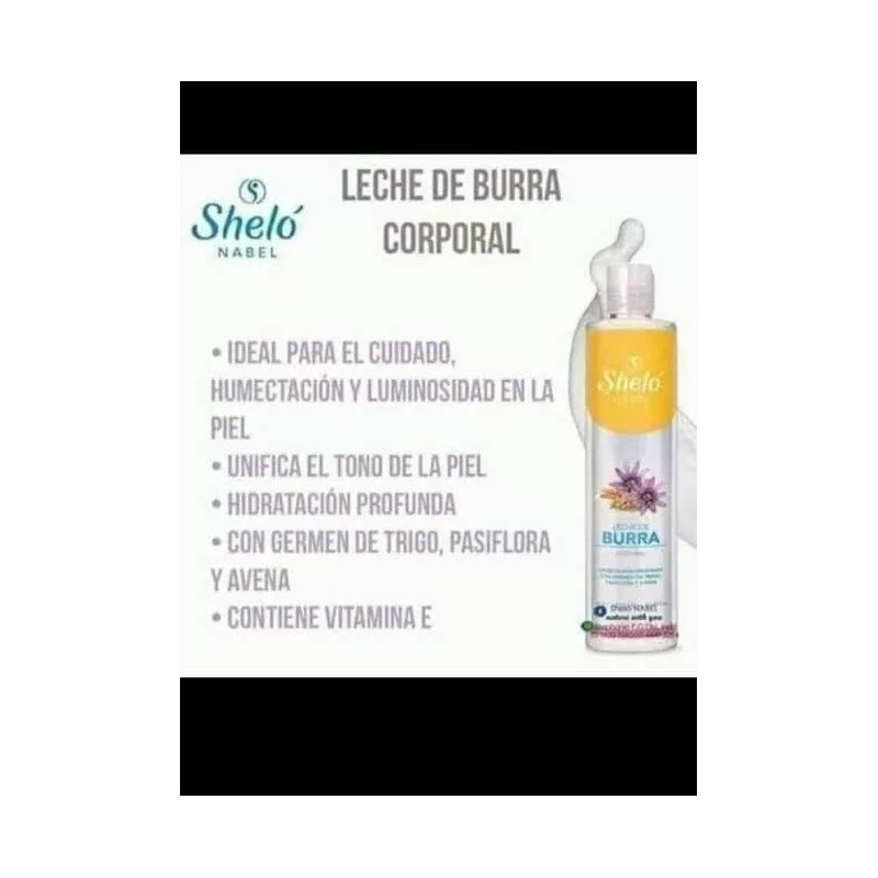 Sheló Nabel Leche De Burra Corporal + Jabón Leche De