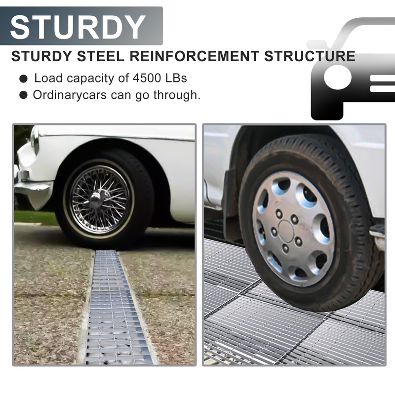 Galvanized Steel Drainage Grate, Heavy Duty B125 Floor Drain Cover,