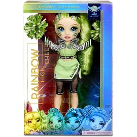 Rainbow High Cheer Jade Hunter – Green Cheerleader Fashion Doll with 2 Pom Poms and Doll Accessories, Great Gift for Kids 6-12 Years Old