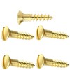 #4 x 3/8" Solid Brass Wood Screws Kit Hardware Oval