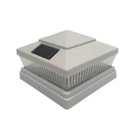 JAYXC HOME Solar Super Bright LED 78 Lumens Outdoor Post Cap Lights for 6x6 PVC, Vinyl, or Plastic Post (White Finish Color)