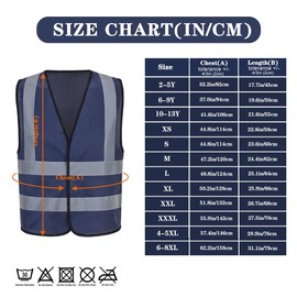 AYKRM Safety Vest, High Visibility Vest, Reflective Vest with Reflective Strips, Work Vest, Marine
