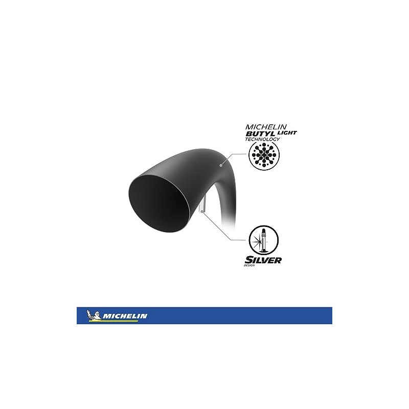 MICHELIN Unisex - Adult D3 Airstop Hose, Black, 24" x