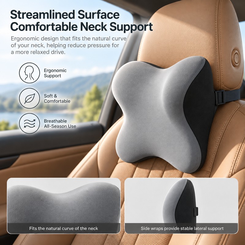 Premium Memory Foam Car Seat Cushion Set for Driving –